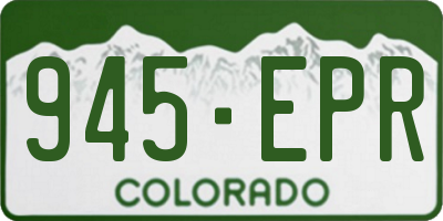 CO license plate 945EPR