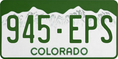 CO license plate 945EPS
