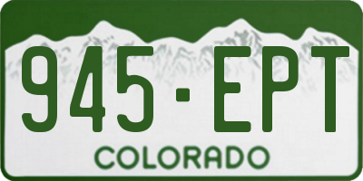 CO license plate 945EPT