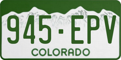 CO license plate 945EPV