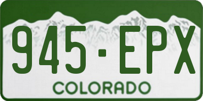 CO license plate 945EPX