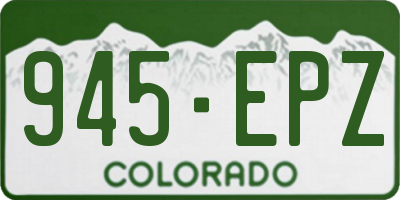 CO license plate 945EPZ