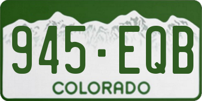 CO license plate 945EQB