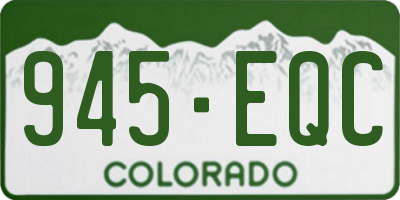 CO license plate 945EQC