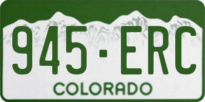 CO license plate 945ERC