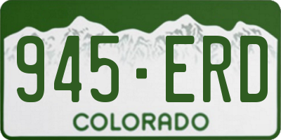 CO license plate 945ERD