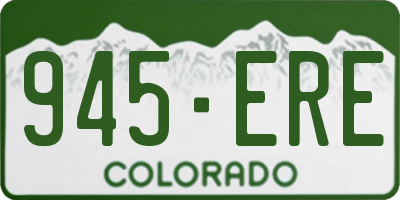 CO license plate 945ERE