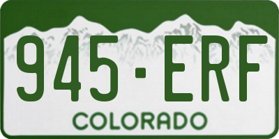 CO license plate 945ERF