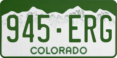CO license plate 945ERG