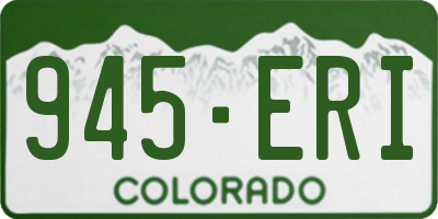 CO license plate 945ERI