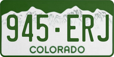 CO license plate 945ERJ