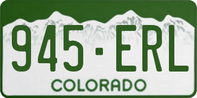 CO license plate 945ERL
