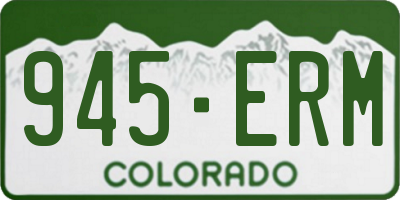 CO license plate 945ERM