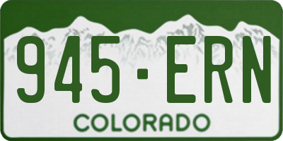 CO license plate 945ERN