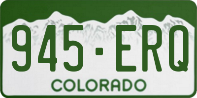 CO license plate 945ERQ