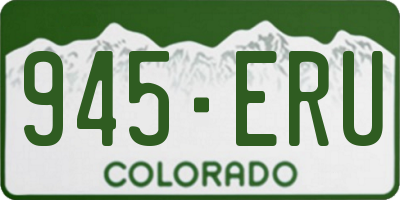 CO license plate 945ERU