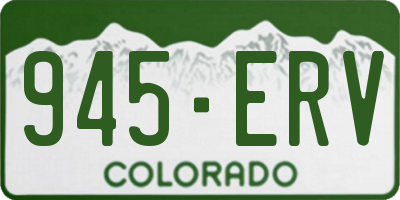CO license plate 945ERV