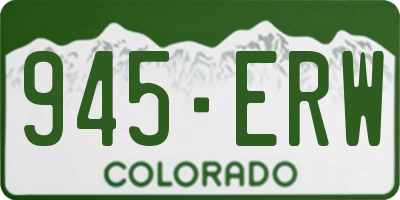 CO license plate 945ERW