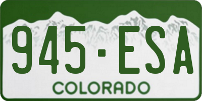 CO license plate 945ESA