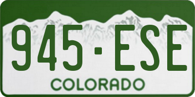 CO license plate 945ESE