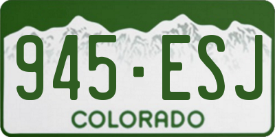 CO license plate 945ESJ