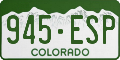 CO license plate 945ESP