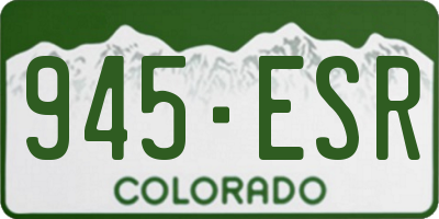 CO license plate 945ESR