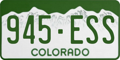 CO license plate 945ESS