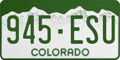 CO license plate 945ESU