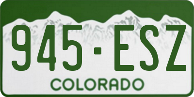 CO license plate 945ESZ