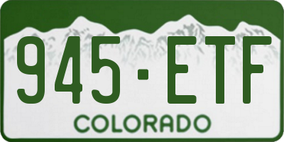 CO license plate 945ETF
