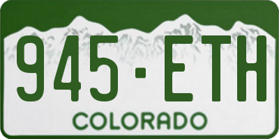 CO license plate 945ETH