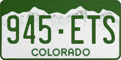 CO license plate 945ETS