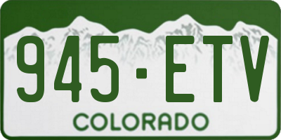 CO license plate 945ETV