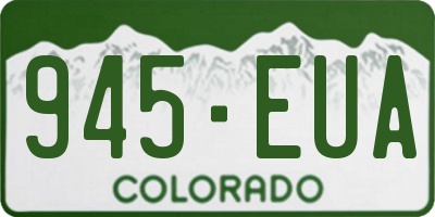 CO license plate 945EUA