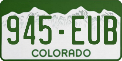 CO license plate 945EUB