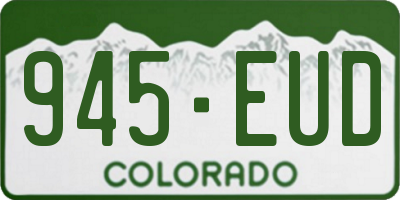 CO license plate 945EUD