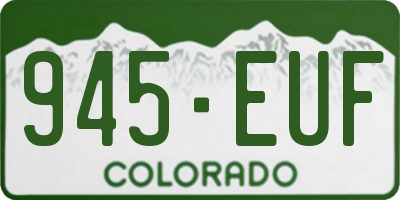 CO license plate 945EUF