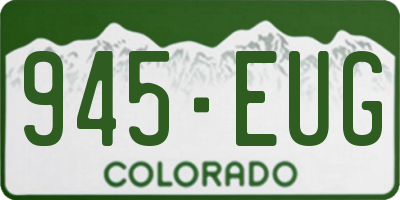 CO license plate 945EUG