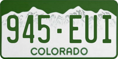 CO license plate 945EUI