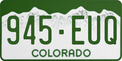 CO license plate 945EUQ