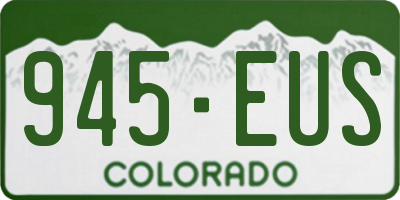 CO license plate 945EUS