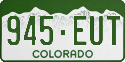 CO license plate 945EUT