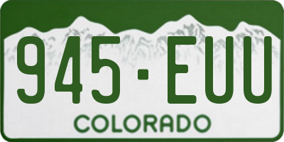 CO license plate 945EUU