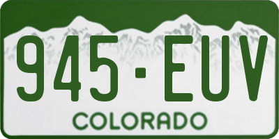 CO license plate 945EUV