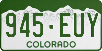 CO license plate 945EUY