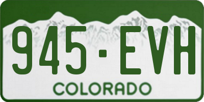 CO license plate 945EVH