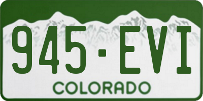 CO license plate 945EVI