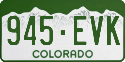 CO license plate 945EVK