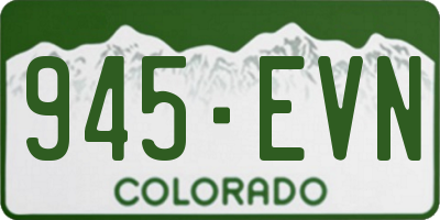 CO license plate 945EVN